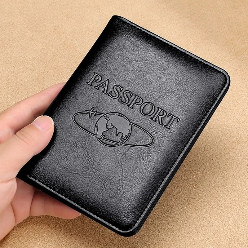 Men'S Accessories Wallet - Sampul Paspor Kulit Asli Uniseks Dompet