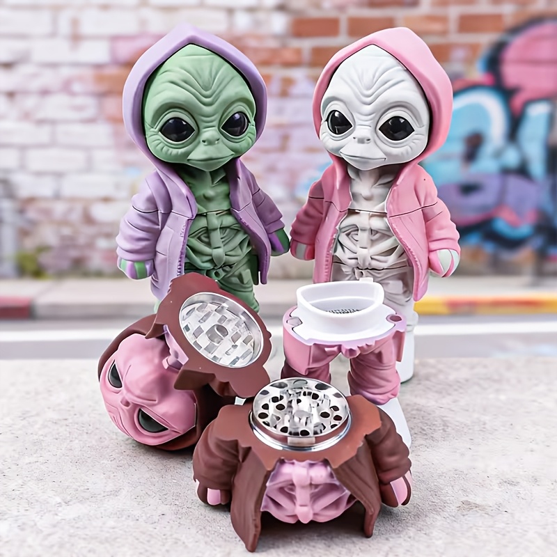 Men Accessories To Gift - Penggiling Herbal Alien Lucu, Penggiling Bumbu