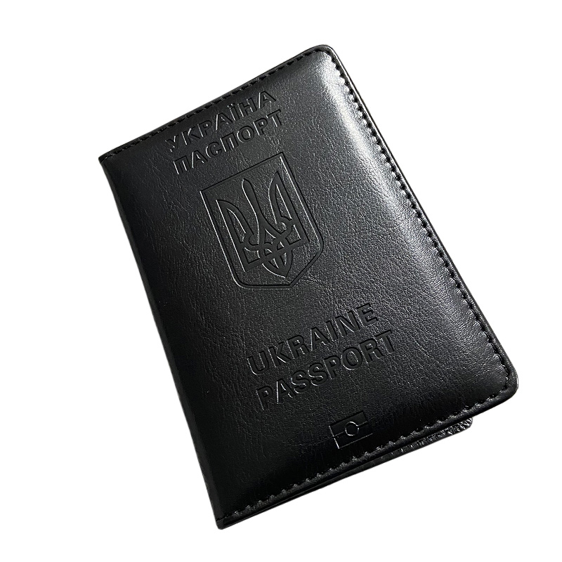 Men'S Accessories Wallet - Pemegang paspor Ukraina sampul kulit Pu