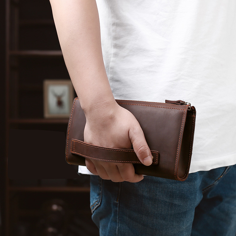 Men'S Accessories Wallet - Dompet Pria Panjang Model Clutch Kulit