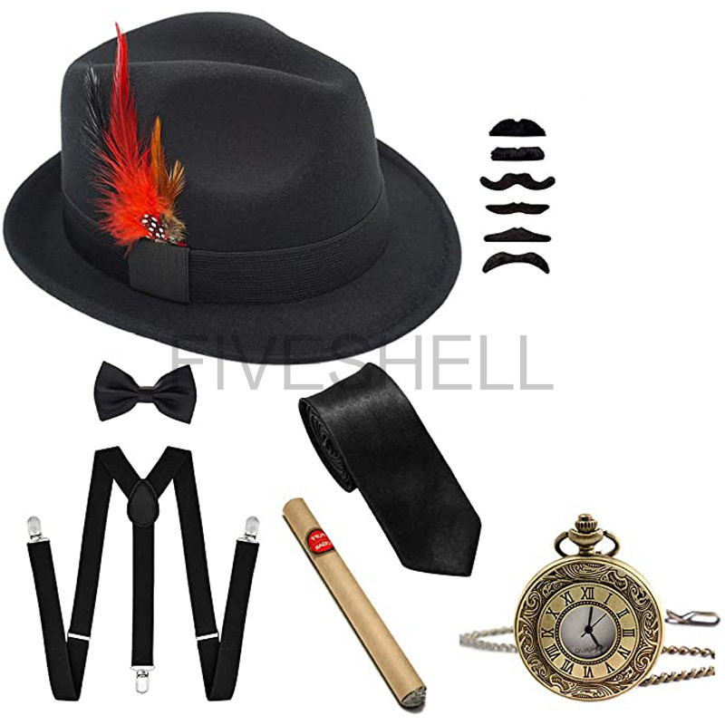 Men'S Accessories In The 1920S - Aksesori kostum Gangster Gatsby pria 1920s