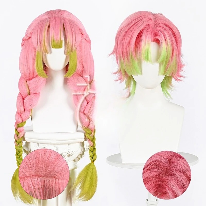 Men Accessories For Suit - Wig Cosplay Kanroji Mitsuri Rambut Hijau
