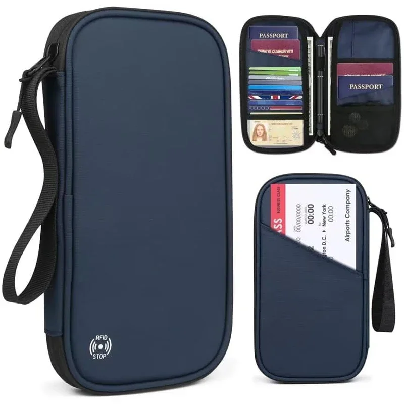 Men'S Accessories Wallet - Dompet Sampul Paspor Perjalanan Keluarga Ringan