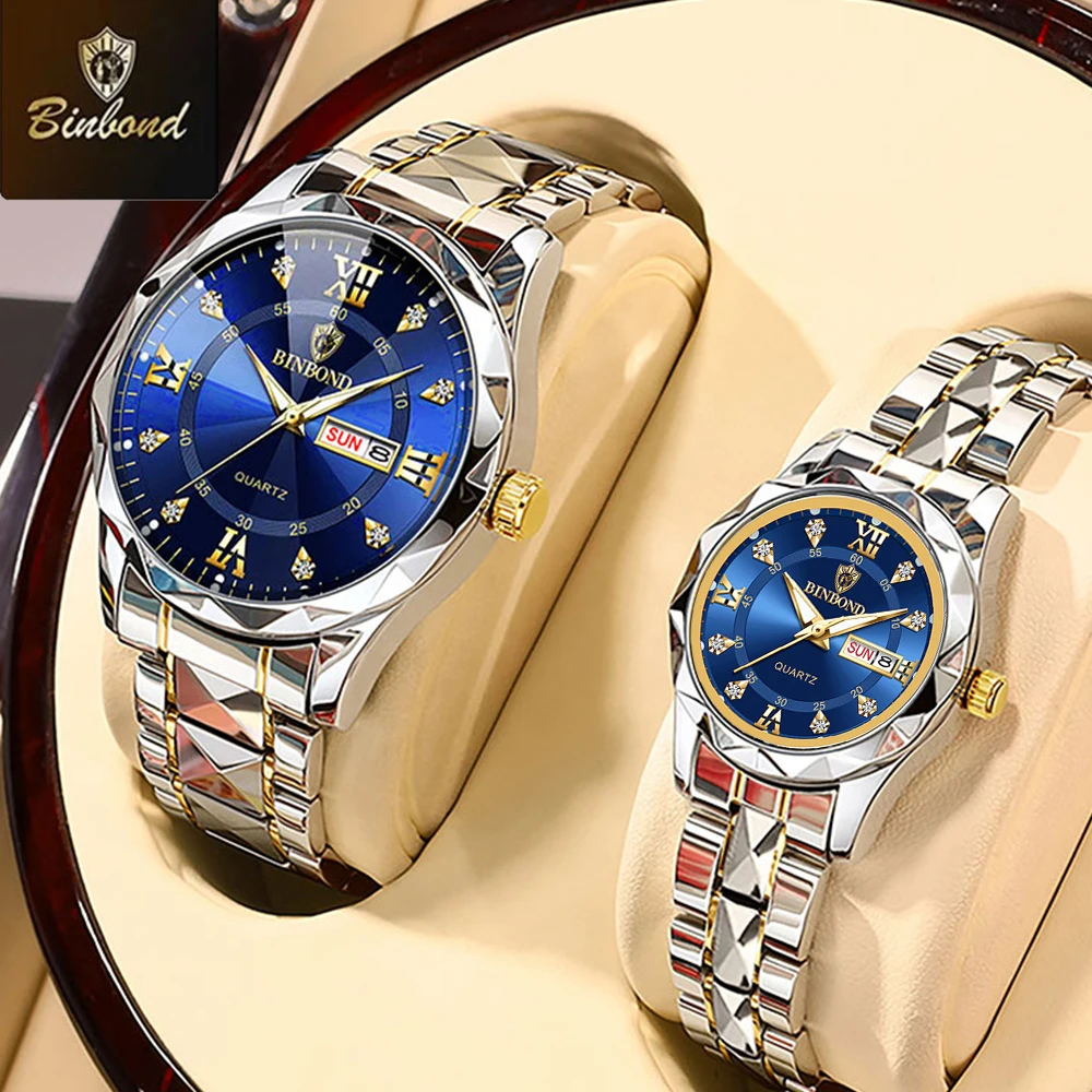 Men'S Accessories Display - BINBOND 2pcs/Set Jam Tangan Pasangan Fashion