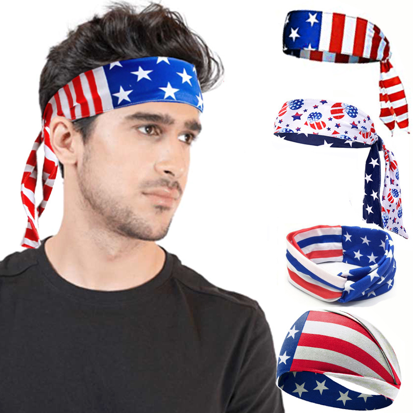 Men'S Yoga Accessories - Ikat Rambut Hari Kemerdekaan Bendera AS