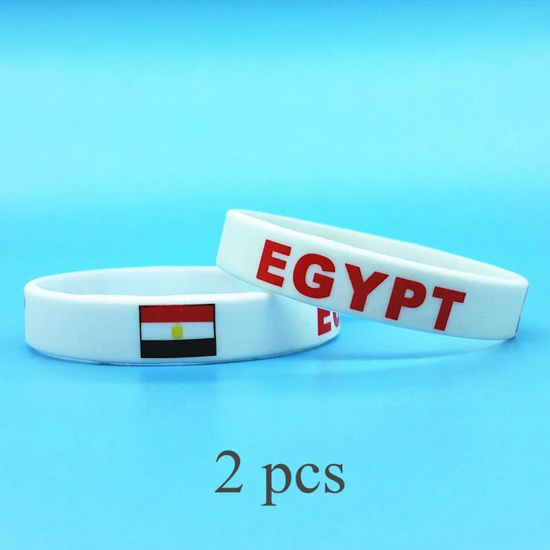 Men Accessories Egypt - Gelang silikon bendera Mesir, 2 buah