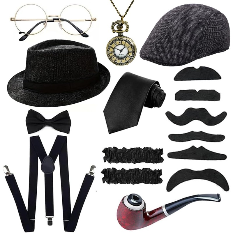 Men'S Accessories In The 1920S - Set Aksesori Kostum Pria Era 1920-an,