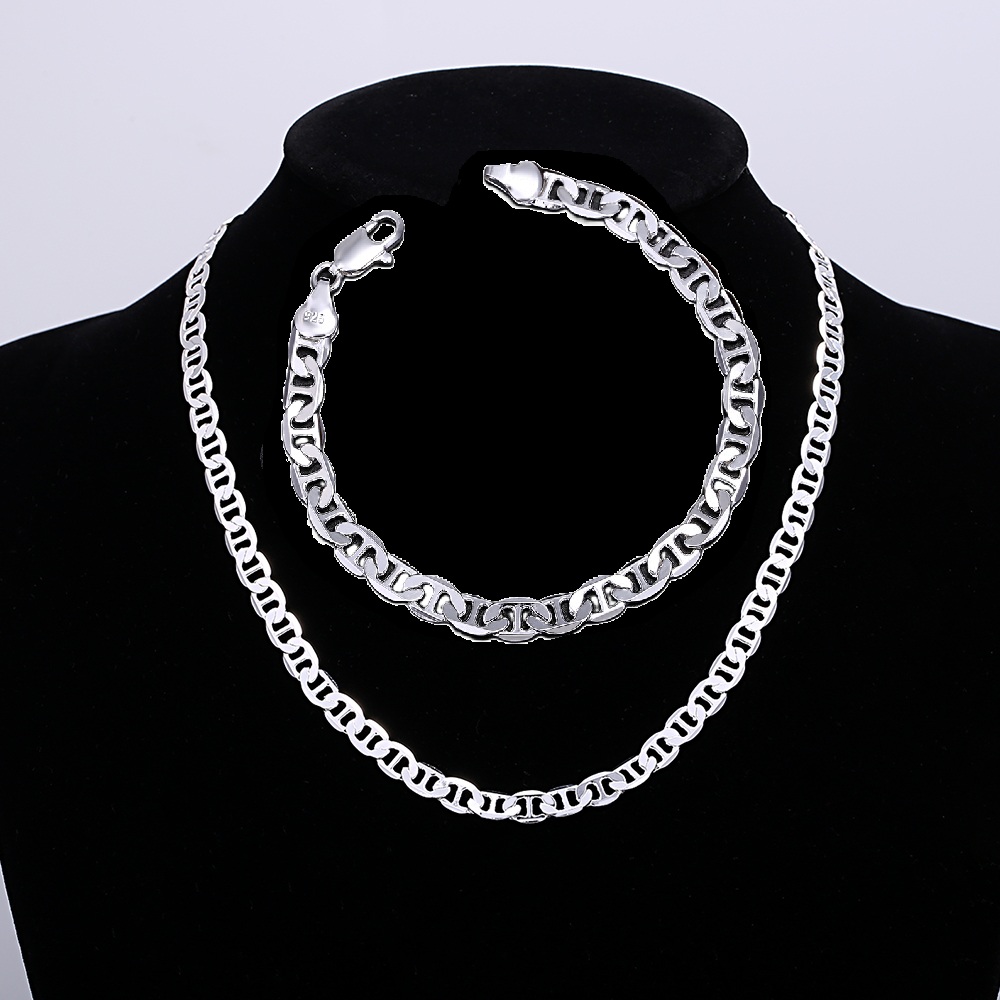 Men'S Accessories Trending - Set Perhiasan Kalung dan Gelang Rantai
