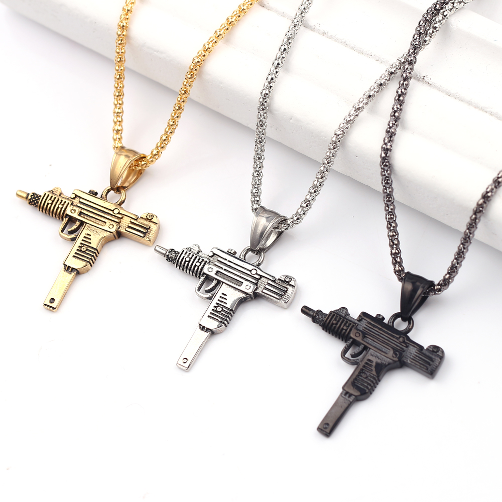 Kalung Liontin Senapan Mesin U - Men Accessories Pendant ulasan dan harga