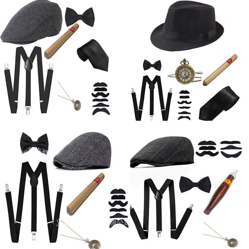 1920S Cosplay Halloween 20S Se - Men'S Accessories In The 1920S ulasan dan harga