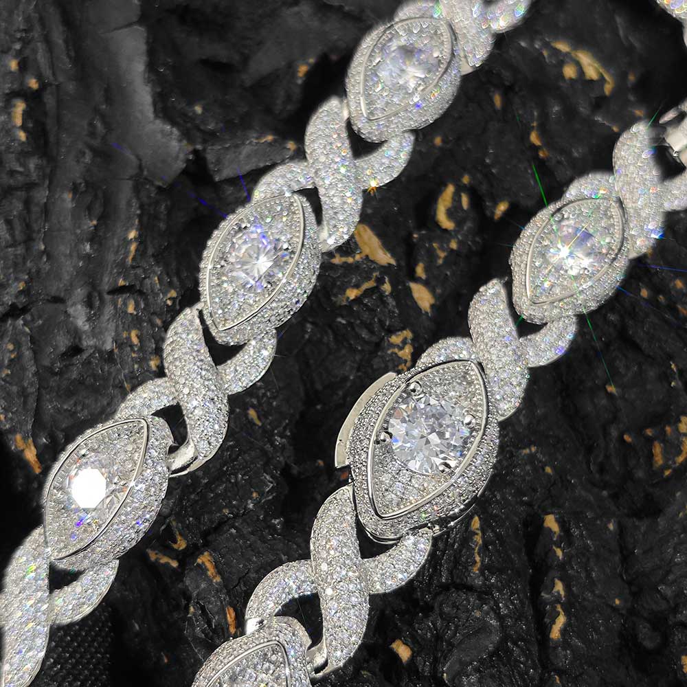 Kalung Rantai Cuban Infinity M - Men Accessories Evil Eye ulasan dan harga