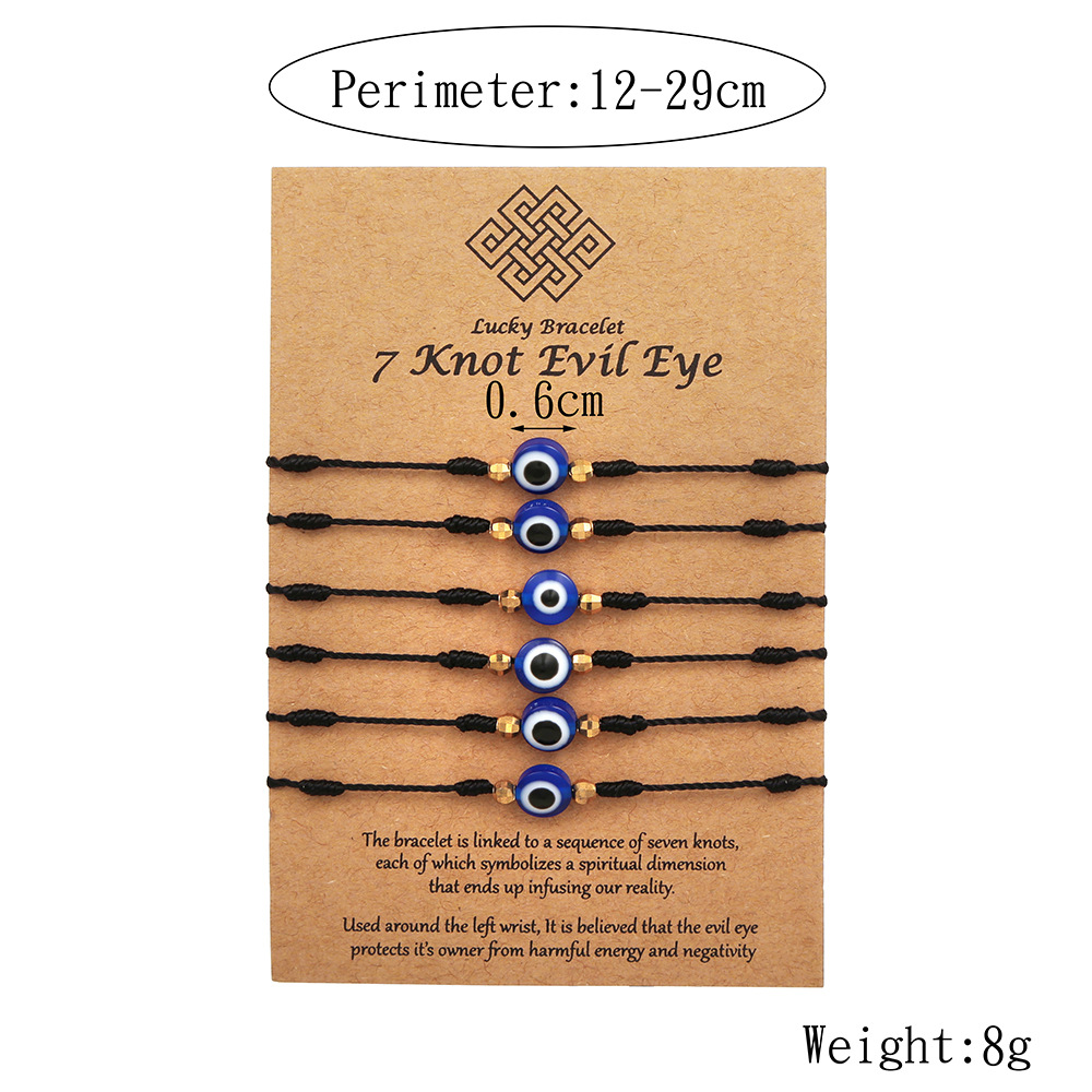 6Pcs Set Gelang Mata Iblis Bir - Men Accessories Evil Eye ulasan dan harga