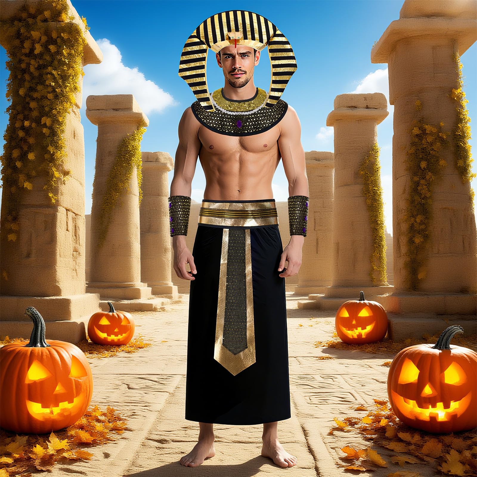 Aksesoris Kostum Cleopatra Mes - Men Accessories Egypt ulasan dan harga