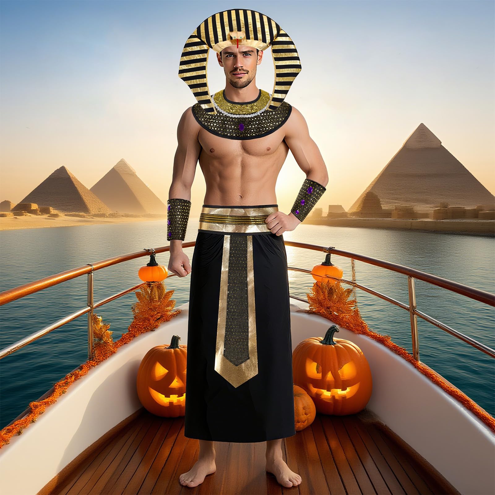 Aksesoris Kostum Cleopatra Mes - Men Accessories Egypt ulasan dan harga