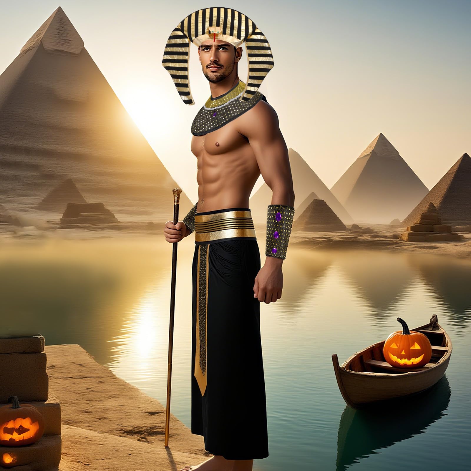 Aksesoris Kostum Cleopatra Mes - Men Accessories Egypt ulasan dan harga