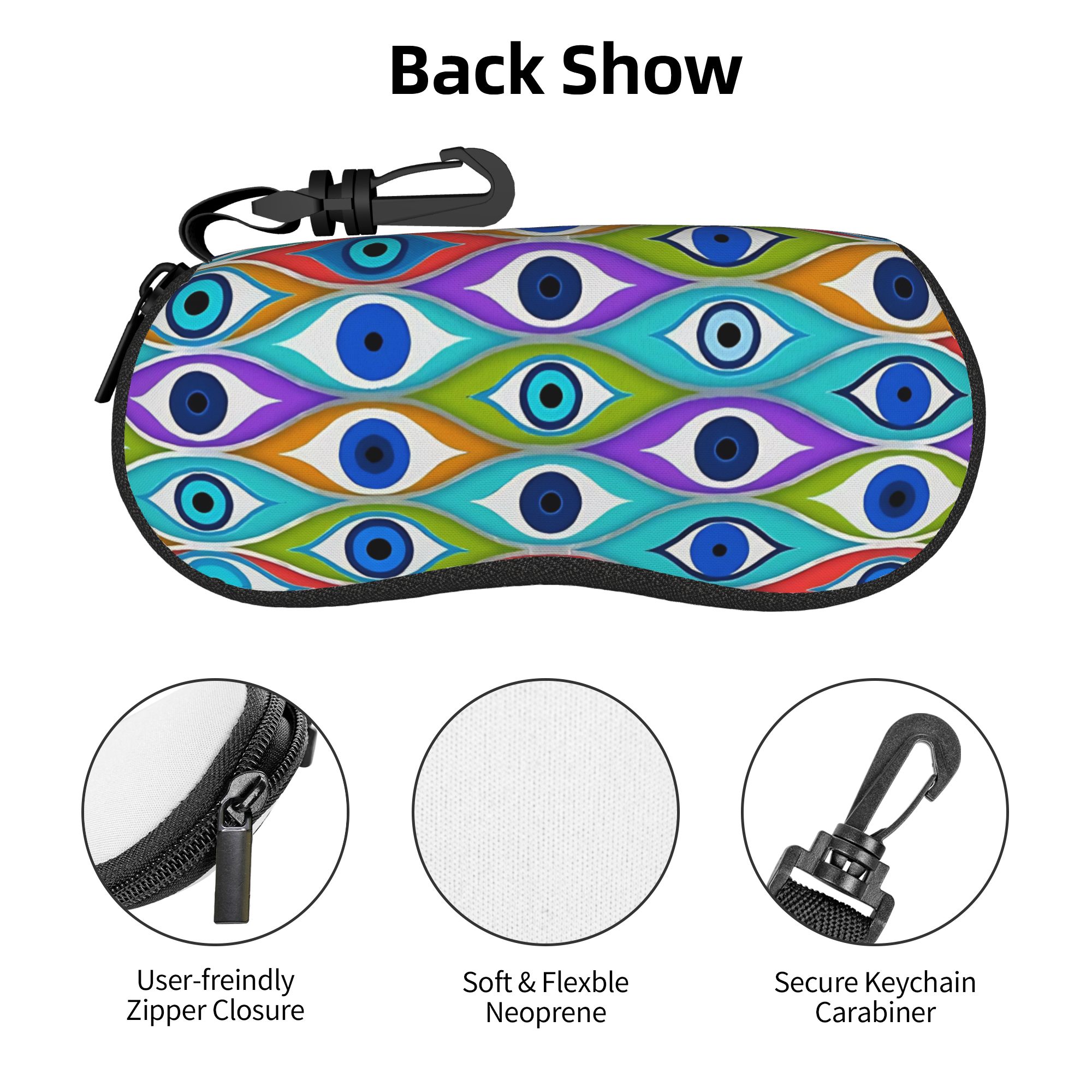 Kotak Kacamata Pola Pelindung  - Men Accessories Evil Eye ulasan dan harga