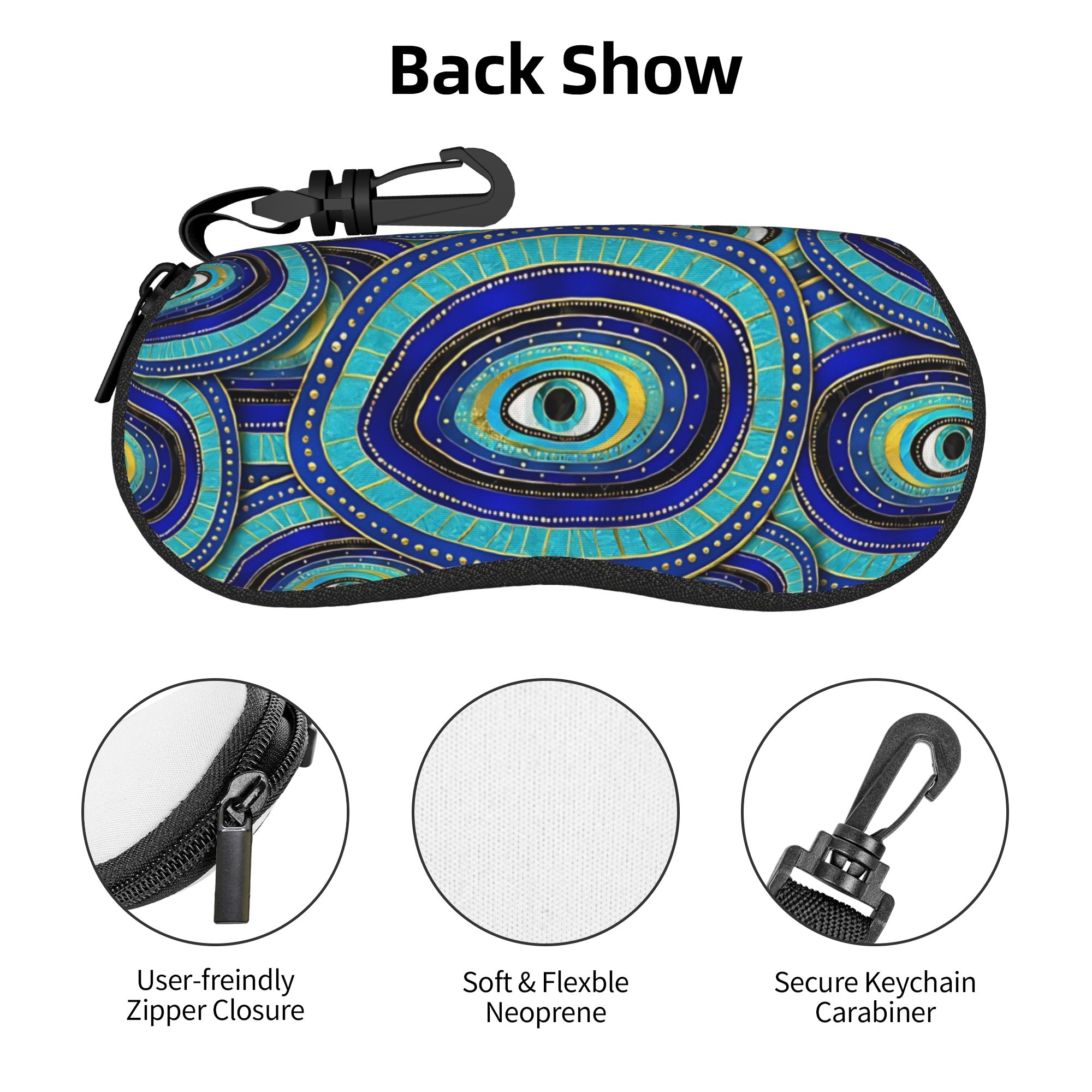 Kotak Kacamata Pola Jimat Mata - Men Accessories Evil Eye ulasan dan harga