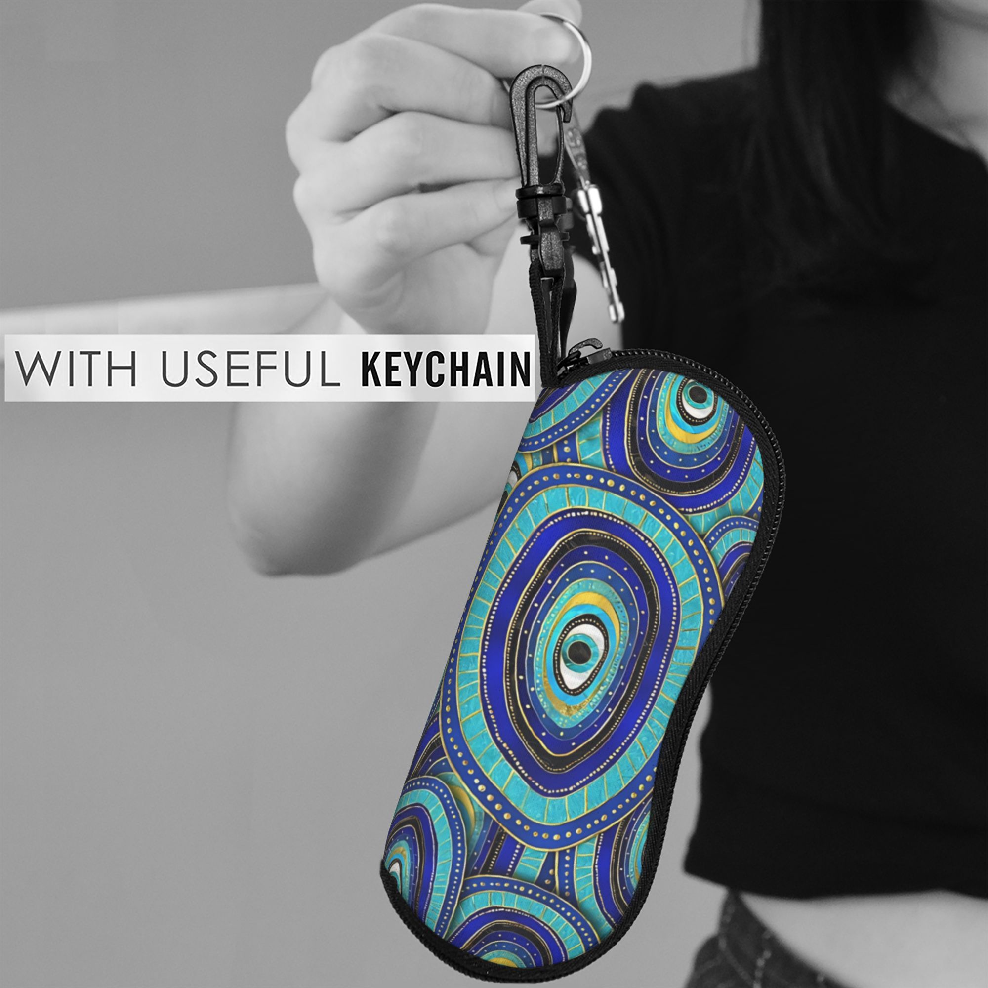 Kotak Kacamata Pola Jimat Mata - Men Accessories Evil Eye ulasan dan harga