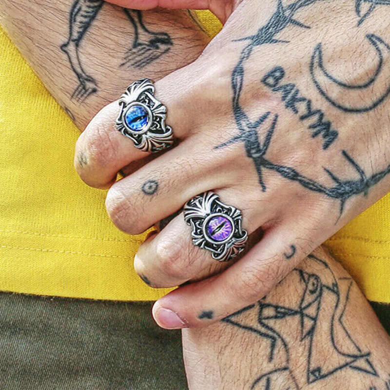 Cincin mata jahat Vines Retro  - Men Accessories Evil Eye ulasan dan harga