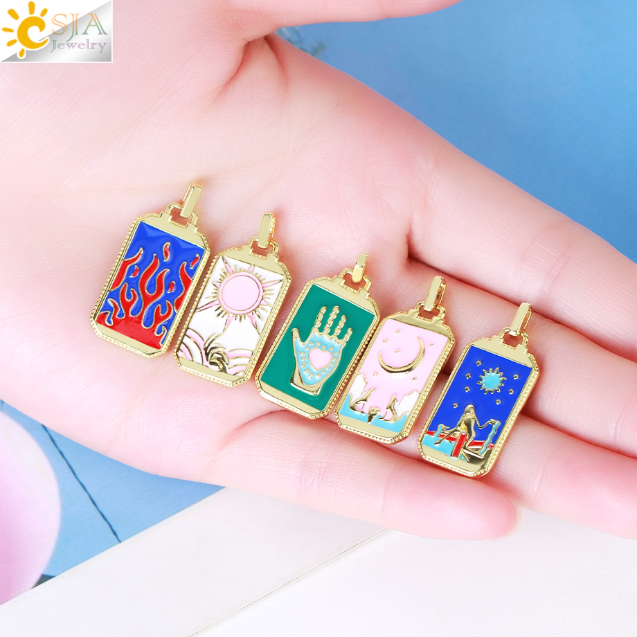 Liontin kartu Tarot Enamel unt - Men Accessories Evil Eye ulasan dan harga