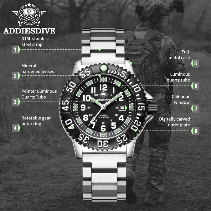 Addies Dive jam tangan bercaha - Men'S Accessories Display ulasan dan harga