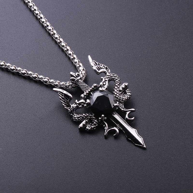Kalung Salib Permata Hitam Nag - Men Accessories Pendant ulasan dan harga