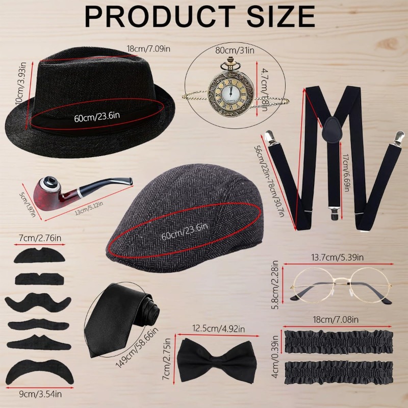 Set Aksesori Kostum Pria Era 1 - Men'S Accessories In The 1920S ulasan dan harga